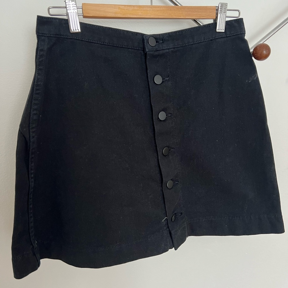 Vintage American Apparel Black Denim Mini Skirt